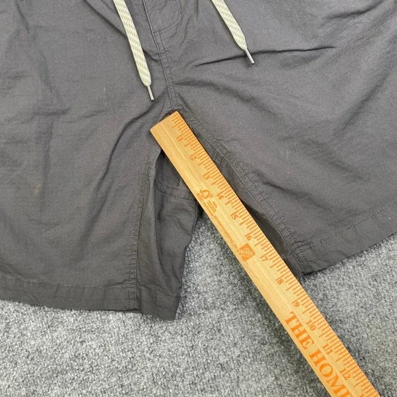 Vuori Ripstop Shorts Mens XXL Charcoal Grey Organic Cotton V370 Elastic Waist - Picture 8 of 11